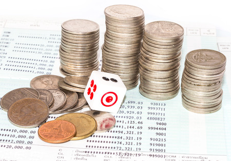 Dice and coinsの写真素材