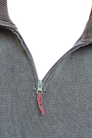 Close-up of Zipper, isolatedの写真素材