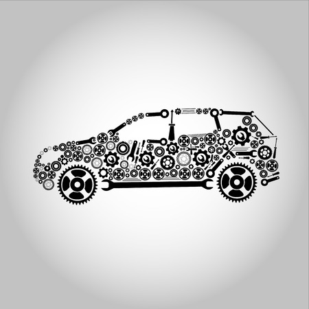 concept, symbolizing the car as a mechanismのイラスト素材