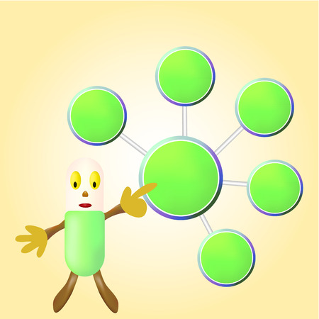 Creative Template with capsule bannerのイラスト素材