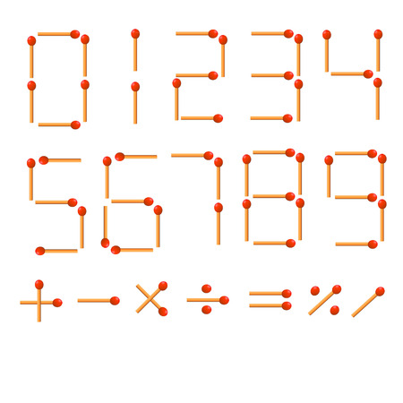 The numbers of matchのイラスト素材