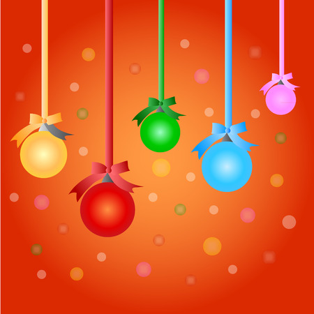 Christmas baubles vectorのイラスト素材