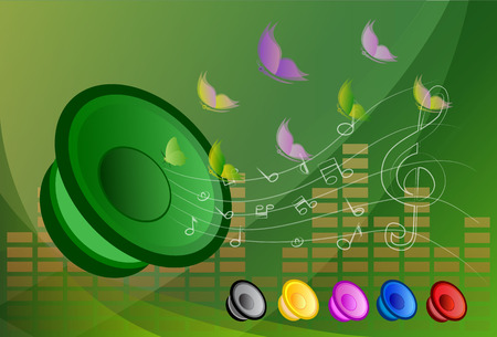 music speakers vector backgroundのイラスト素材