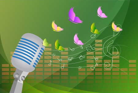 Microphone. Vector illustration.のイラスト素材