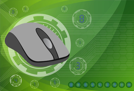 Mouse on the background technologies.のイラスト素材