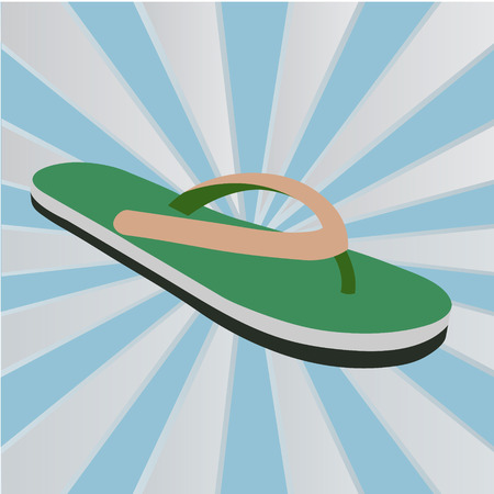 Sandals on Blue Backgroundのイラスト素材