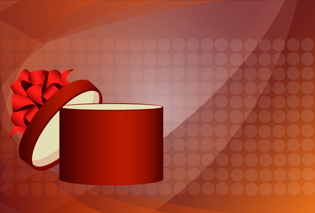 Gift box, ribbon and bow. Vector illustrationのイラスト素材