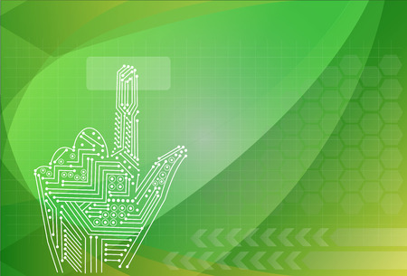 Hand pushing a buttonのイラスト素材