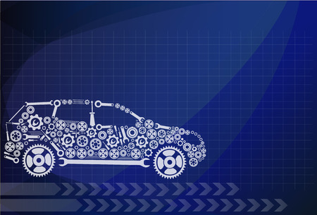 concept, symbolizing the car as a mechanismのイラスト素材