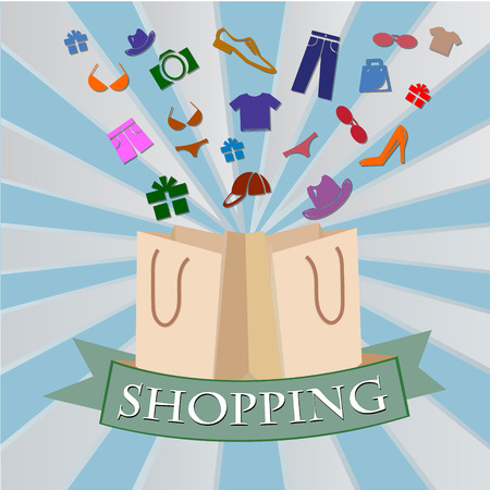 Shopping bag and fashion icon design, vector.のイラスト素材