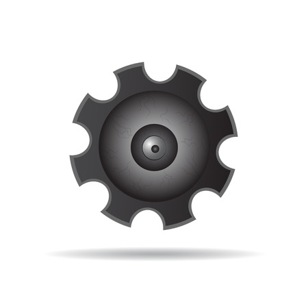 Gear eye symbol icon set. Vector, Flat designのイラスト素材