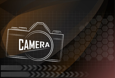 camera design on technology background ,vector illustration.のイラスト素材