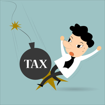 Businessman tax concept.のイラスト素材