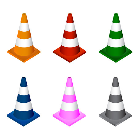 Vector illustration of traffic coneのイラスト素材
