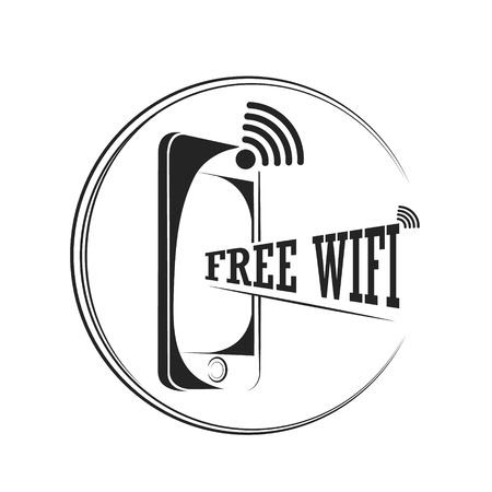 vector wifi symbol, free wifiのイラスト素材