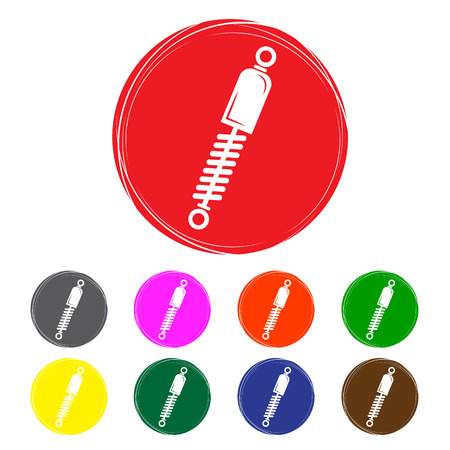 Set of shock absorber icon.のイラスト素材