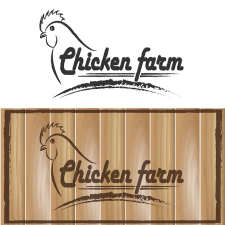 Vector logo. Chicken farm.のイラスト素材