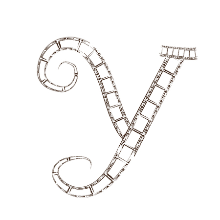 Filmstrip fontのイラスト素材