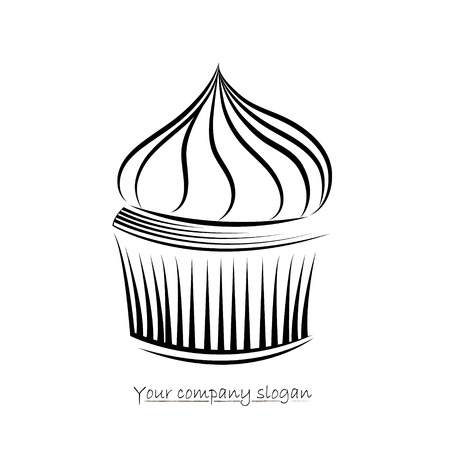 Vector Cakes icon on a white background.のイラスト素材