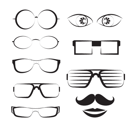 glasses vector set.のイラスト素材