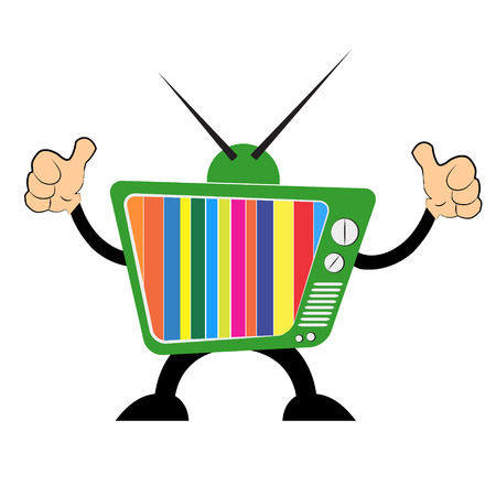 Retro tv set vector icon.のイラスト素材