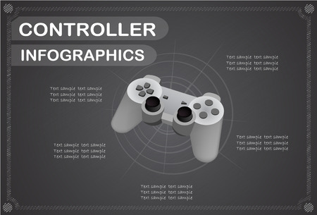 Controller  infographics, Vector illustration.のイラスト素材