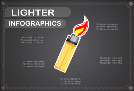lighter  infographics, Vector illustration.のイラスト素材