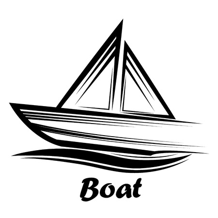 boat sign - vector illustrationのイラスト素材