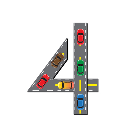 Vector design symbols of the Figures in the form of a roadのイラスト素材