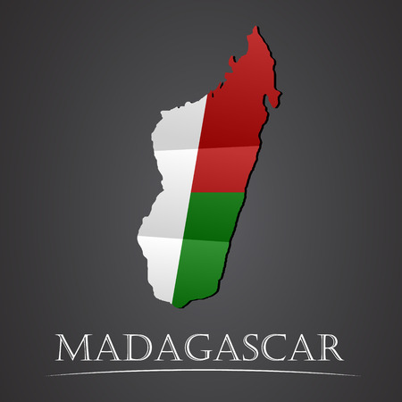 Map of madagascar. vector illustrationのイラスト素材
