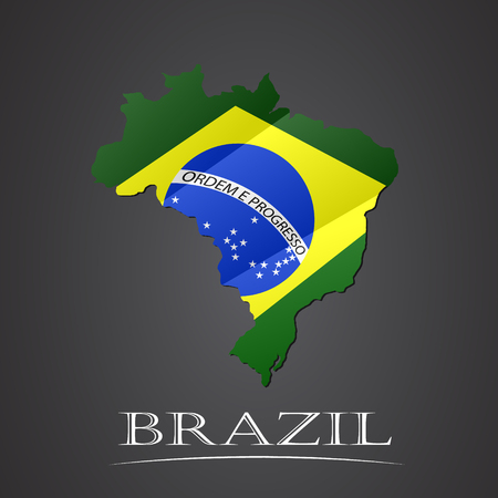 Map of brazil. vector illustrationのイラスト素材