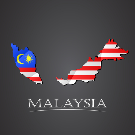 Map of malaysia. vector illustrationのイラスト素材