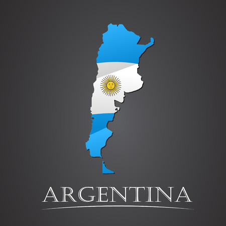 Map of argentina. vector illustrationのイラスト素材