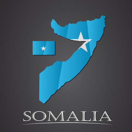 Map of somalia. vector illustrationのイラスト素材
