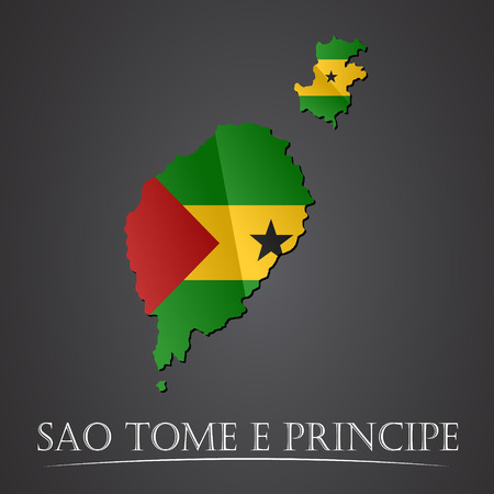 Map of sao tome e principe. vector illustrationのイラスト素材