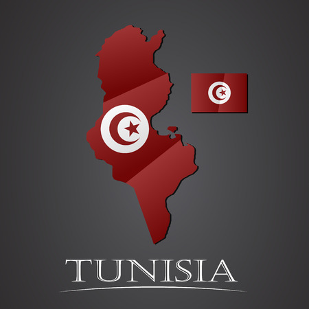 Map of tunisa. vector illustrationのイラスト素材