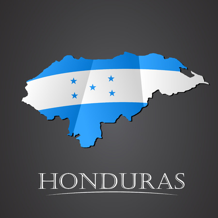 Map of honduras. vector illustrationのイラスト素材