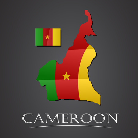 Map of cameroon. vector illustrationのイラスト素材