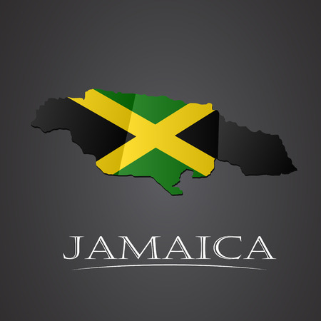 Map of jamaica. vector illustrationのイラスト素材