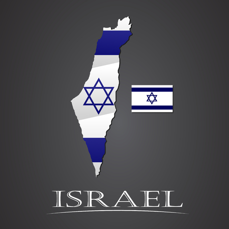 Map of israel. vector illustrationのイラスト素材