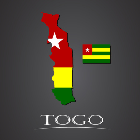 Map of togo. vector illustrationのイラスト素材