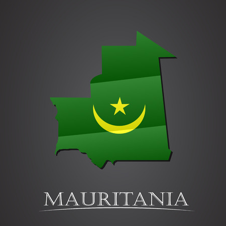 Map of mauritania. vector illustrationのイラスト素材