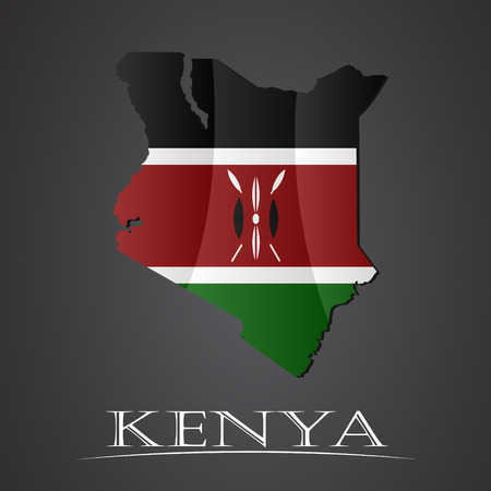 Map of kenya. vector illustrationのイラスト素材