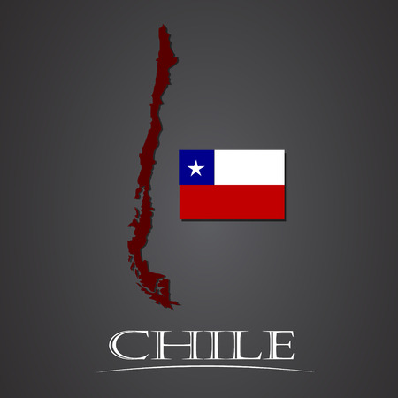 Map of chile. vector illustrationのイラスト素材