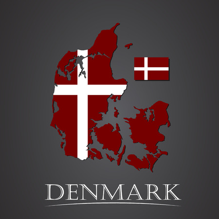 Map of denmark. vector illustrationのイラスト素材