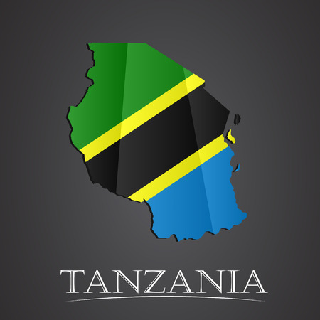 Map of tanzania. vector illustrationのイラスト素材