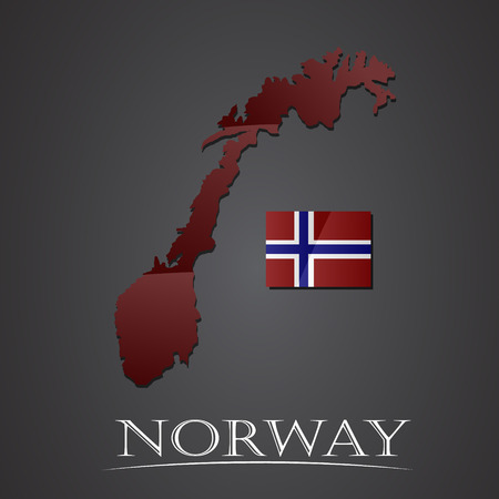 Map of norway. vector illustrationのイラスト素材