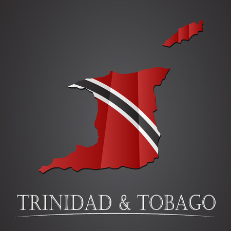 Map of trinidid & tobago. vector illustrationのイラスト素材