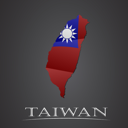 Map of taiwan. vector illustrationのイラスト素材