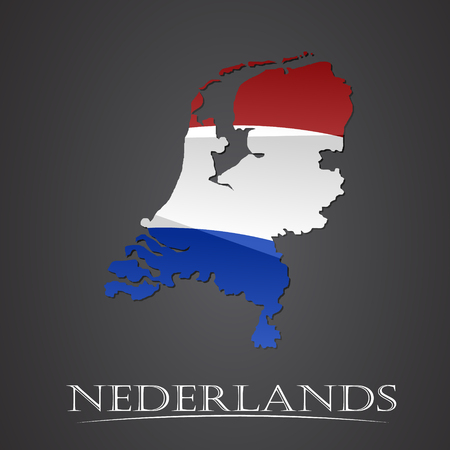 Map of nederlands. vector illustrationのイラスト素材